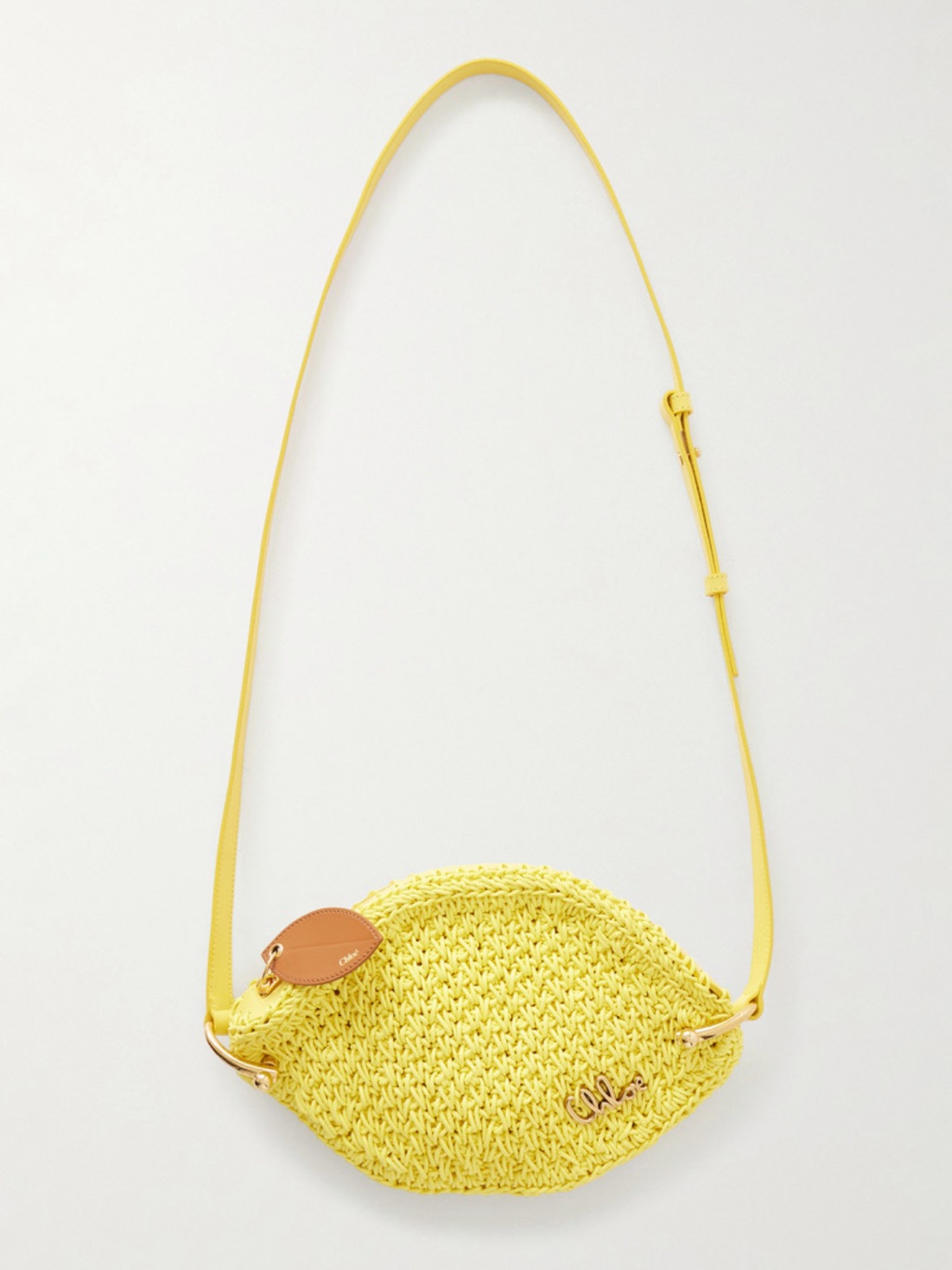 Chlo Tropicus Lemon Knit Shoulder Bag